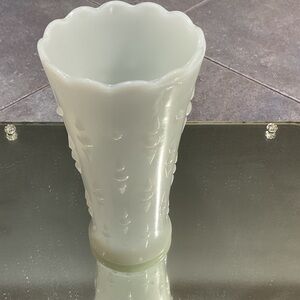 Elegant White Scalloped Vase
